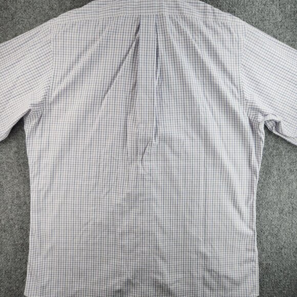 Brooks Brothers 16.5 33 Blue Non-Iron Check Cotton Regent Long Sleeved Men Shirt - Picture 14 of 15